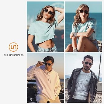 SUNGAIT Half Frame Retro Sunglasses Metal Frame Bundle With Plastic Frame