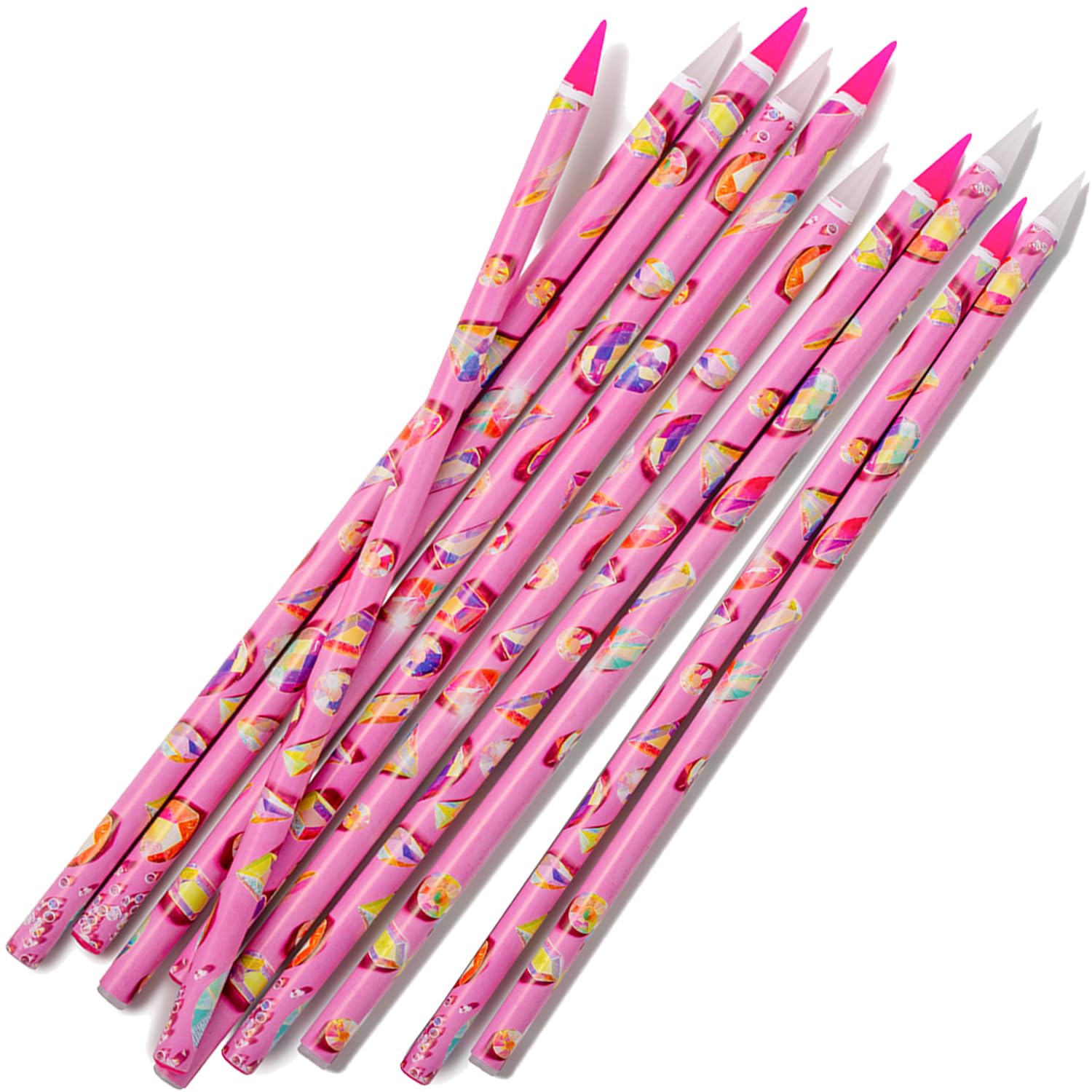 10pcs Nail Dotting Rhinestone Picker Tool, Self-Adhesive Wax Pencil for Rhinestones Nail Charms Gems, Nail Art Tools Diamond Art Accessories,Wax Pen