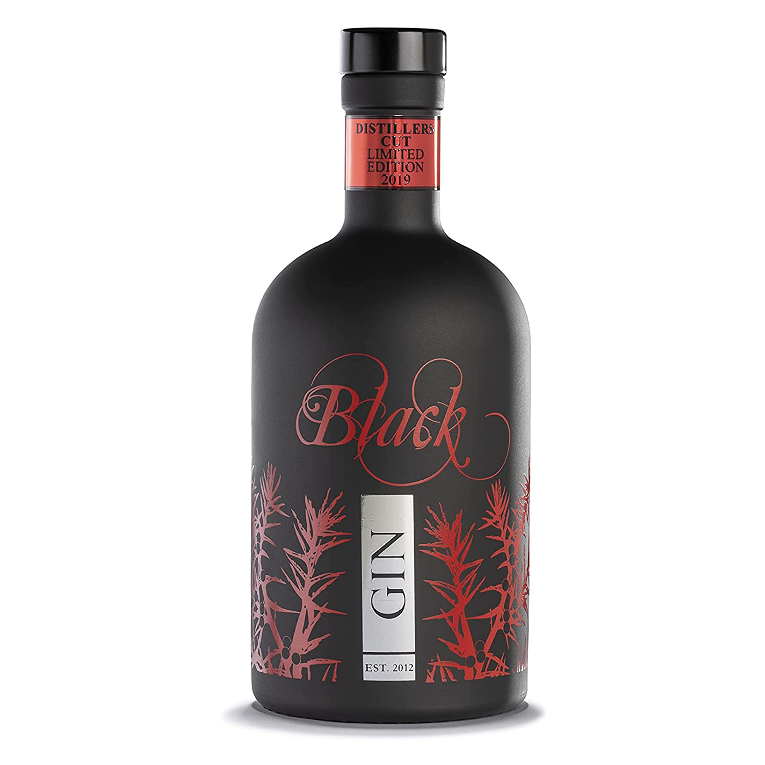 Gansloser BLACK GIN DISTILLERS CUT I Premium Gin mit 74 verschiedenen Botanicals I Handgemacht in Deutschland I 1x 0,7 L I 60% vol.