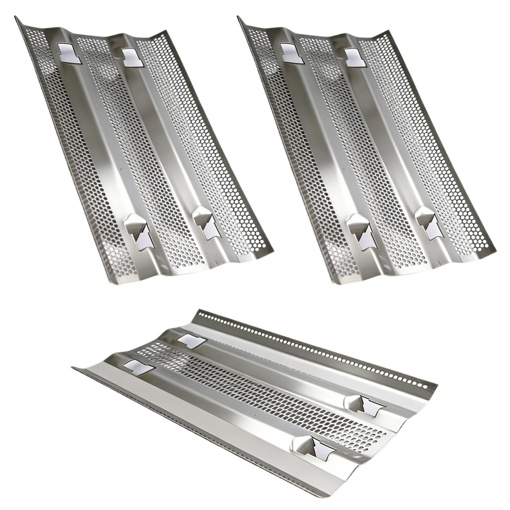 Photo 1 of SafBbcue Heat Plates for Fire Magic Grill, Heat Plates Flame Tamer for Fire Magic 14-S1S1N-A, 24-S1S1N-62, 34-S1S1N-A, 34-S2S1N-A, Regal I, 3 Pack Stainless Steel Replacement Part