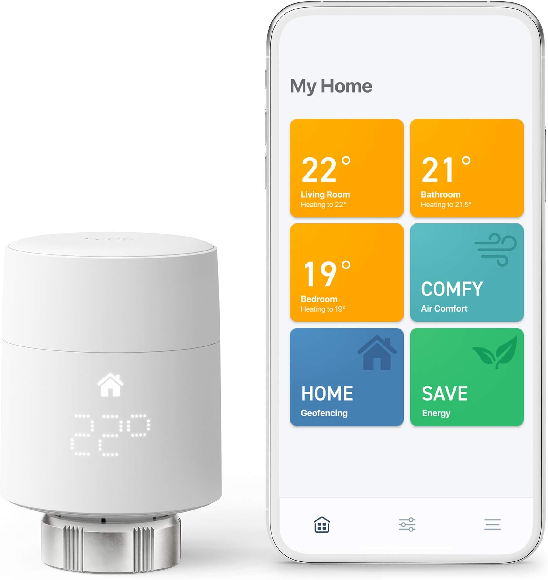 tado° Smart Radiator Thermostat Starter Kit V3+ (Horizontal Mounting) - Intelligent Heating Control, Easy DIY Installation, Works With Alexa, Siri & Google Assistant