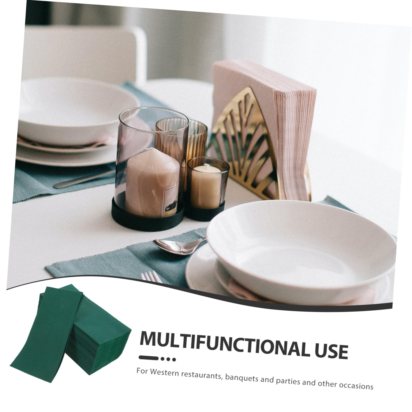 MAGICLULU 3 Series Servilletas Desechables Verde Decorativas Paquete De Unidades Servilletas Para Bodas Fiestas Toallas Absorbentes Para Comedor Y Graduaciones 50 Piezas*3