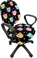 Vista 80 de Ambesonne Funda para silla de oficina en acuarela, selvas exóticas de Hawái, inspiradas en hojas verdes frescas y plantas tropicales, funda