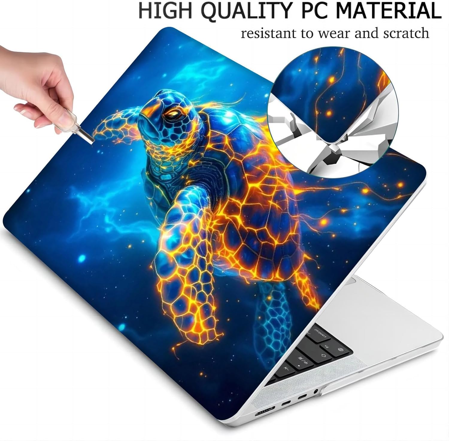 Compatible with MacBook Neo 13-inch, Hard Shell Case with Keyboard Cover and Screen Protector (A3404 A18 Pro chip, 2026 Release) - Sea Turtles MC21850