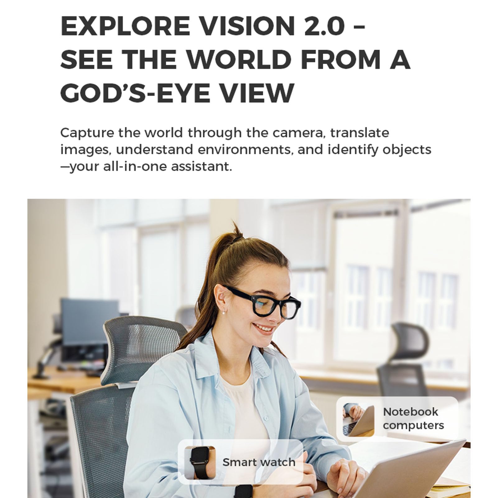 Tnfeeon Gafas Inteligentes con Cámara de 5MP Bluetooth Llama a la Traducción de IA, Grabación de Video WiFi 6 Manos Libres, 9.1 Oz de Diseño Liviano para Entusiastas de la Tecnología de