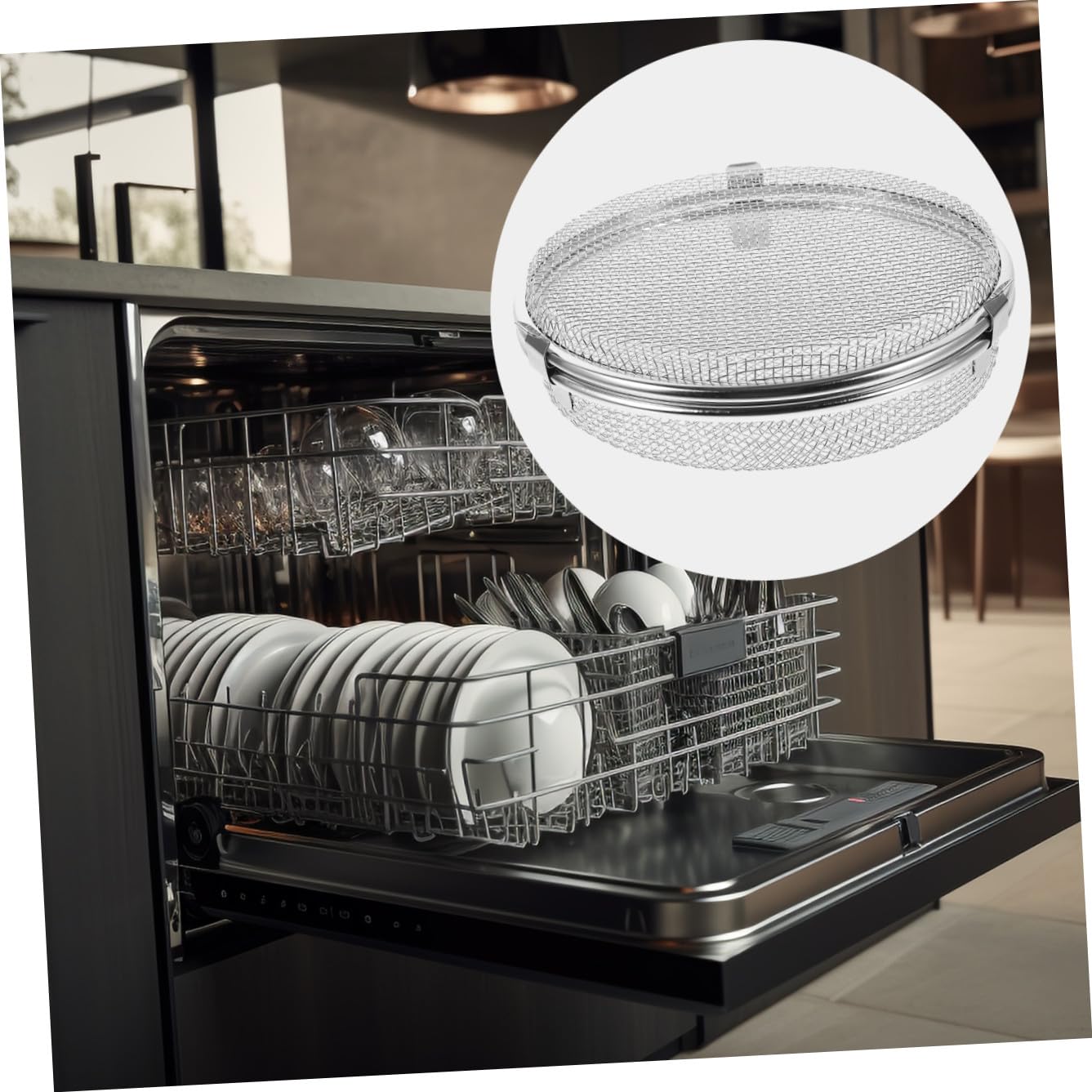 Cestello per Lavastoviglie in Acciaio Inox, Argento, 1 Pezzo