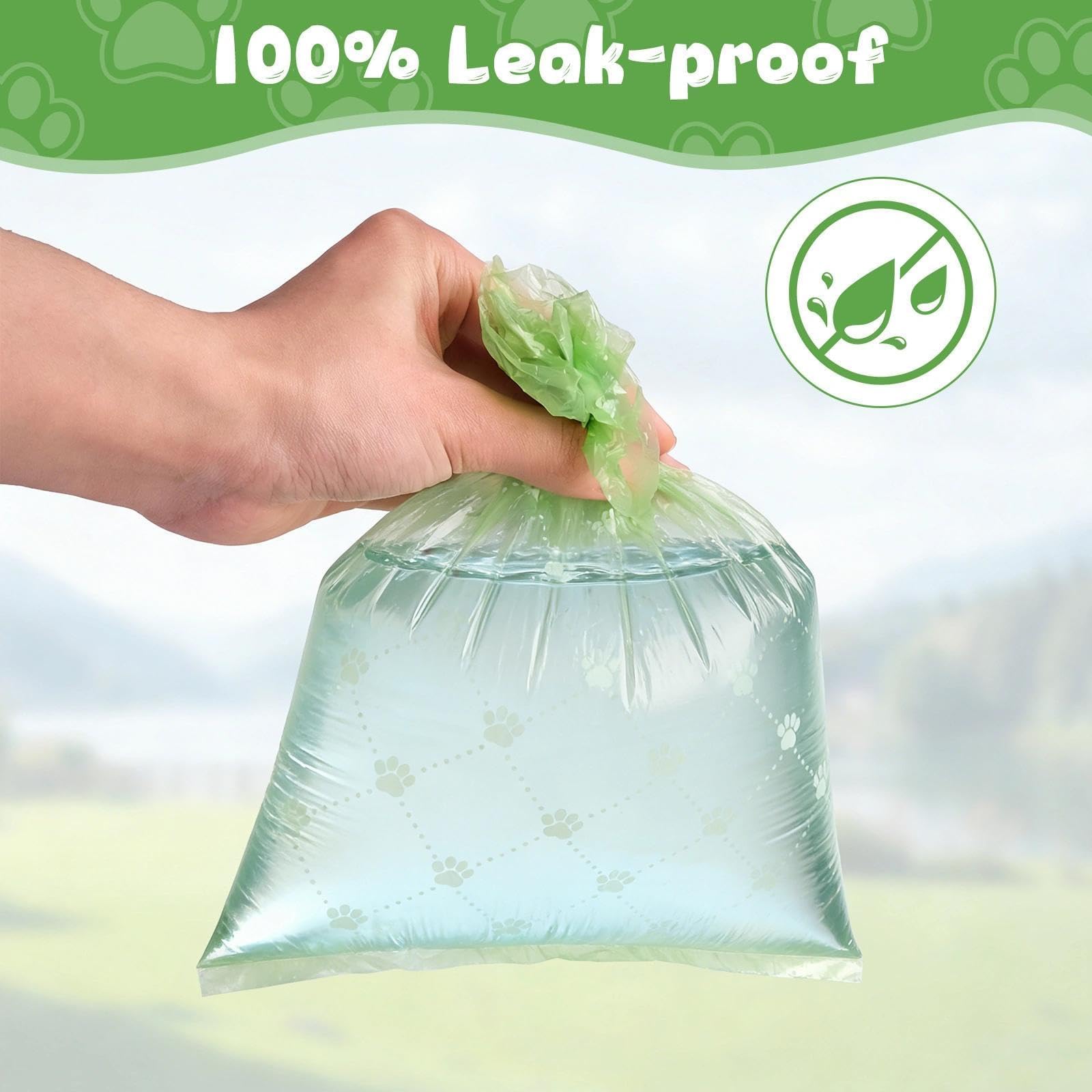 570 Pcs Bolsas Caca Perro, 6 Colores, Biodegradables, Bolsas Perro Prueba de Fugas, Dog Poop Bag para Uso Fuera de Casa, Fácil Apertura, para Perros y Mascotas, 22 x 32 cm (38 Rollos, 15 por Rollo) — view 6