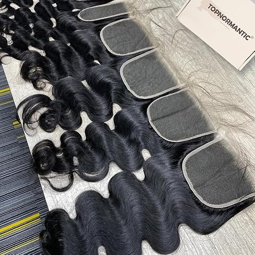 Miniatura 9 de Cierre de encaje transparente de 4 x 4, cierre de encaje de cabello humano de grado 12A para mujeres, cabello virgen brasileño, cierre de encaje