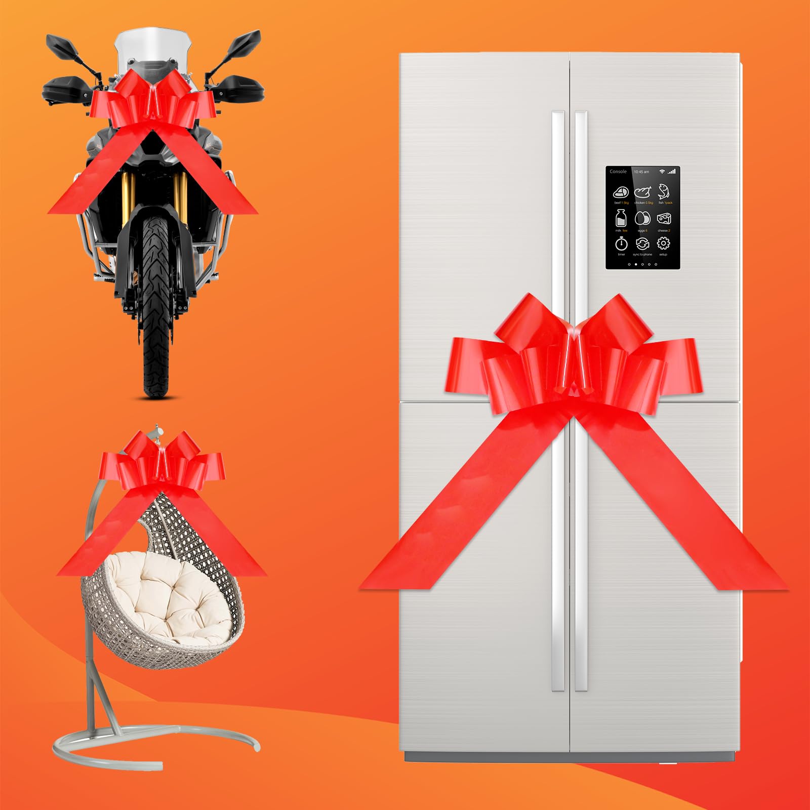 Lazo Rojo Grande 76 cm para Regalo de Coche