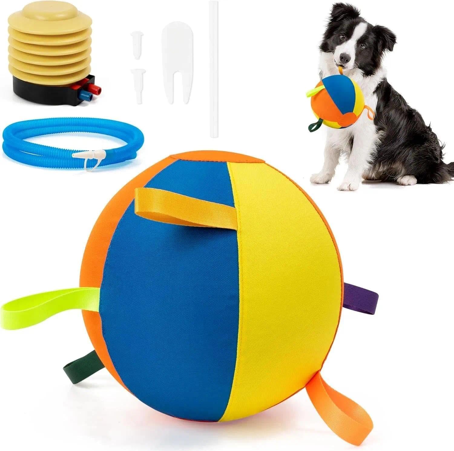 Riesiger Herding Ball für Hunde - Robuster & Aufblasbarer Spielball 55cm - Interaktives Hundespielzeug Für Große Hunde, Anti-Burst Herding Egg zur Hirten-Training & Beschäftigung(L)