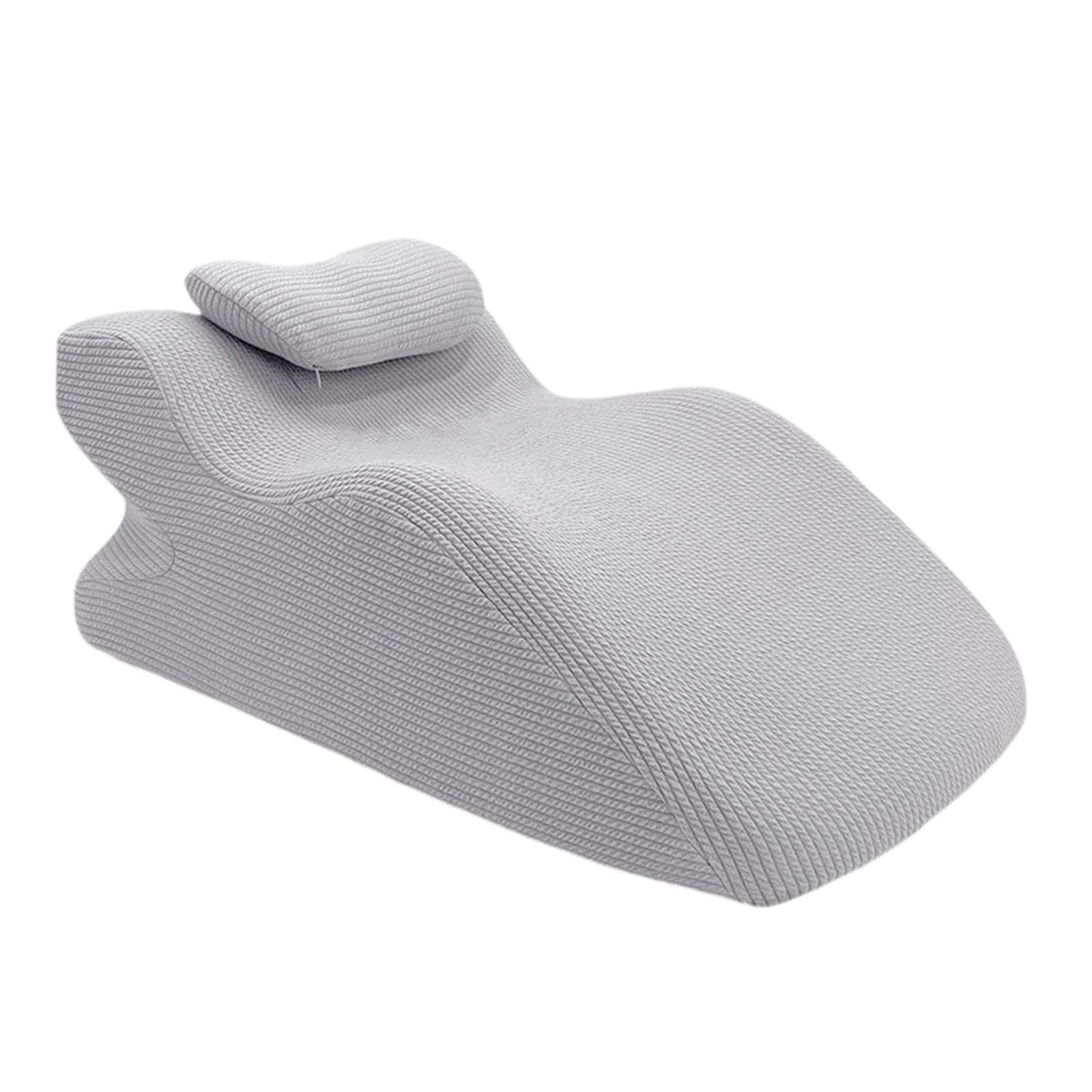 Face Down Pillow, Bed Wedge Pillow, Ergonomic Home Massage Pillow with Neck Support, Prone Pillow for Sleeping Reading, Gray