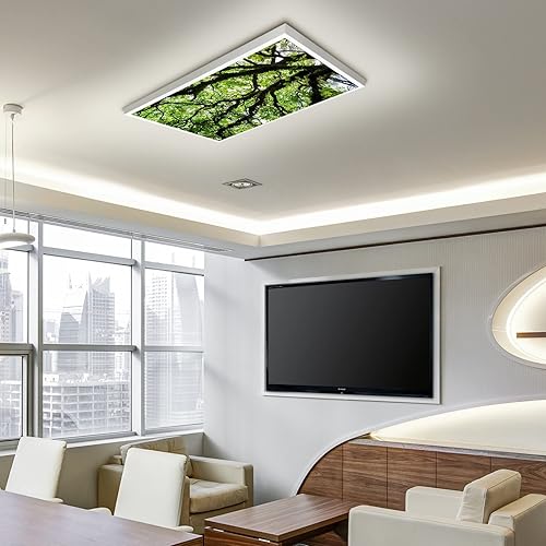 Miniatura 7 de Cubiertas de luz fluorescente para la oficina en el aula, eliminan el deslumbramiento intenso que causa fatiga ocular y dolores de cabeza.