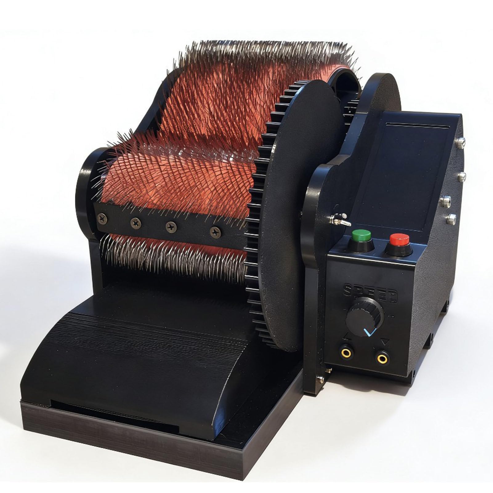 ExoticaBlend Wool Felt Drum Carder, Electric Wool Carding Machine, Remove Fiber Impurities, Color Mixing Wool Blending Wheel, with Awl, Foot Pedal, for Carding Wool Fibers and Making Felt Projects