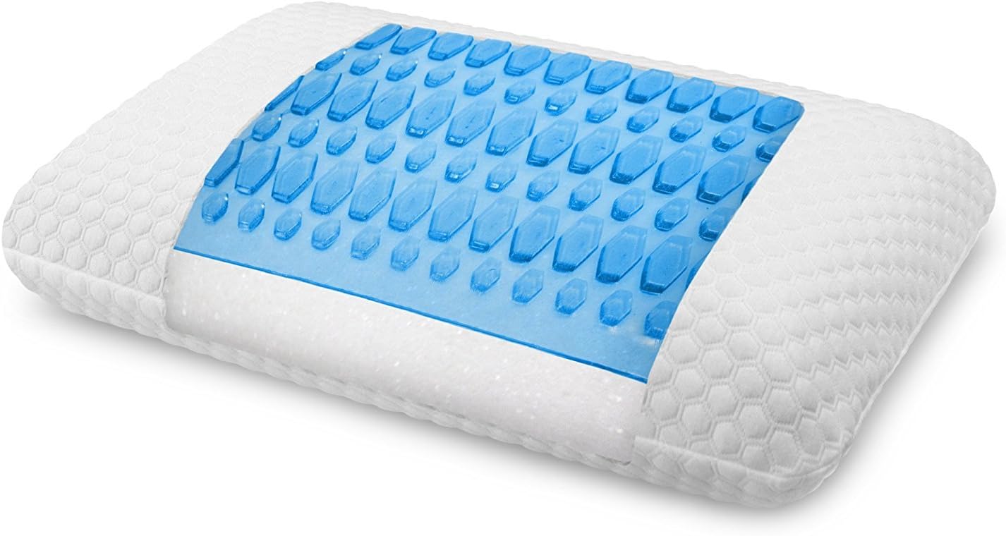 BioPEDIC Single Gel Overlay Conventional Memory Foam Pillow, Standard Size