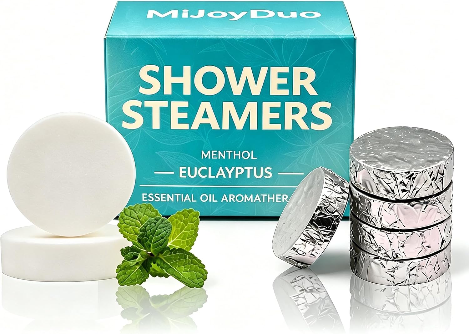 5‑Pack Eucalyptus Mint Shower Steamers, Aromatherapy Home Spa Fizzies for Men & Women