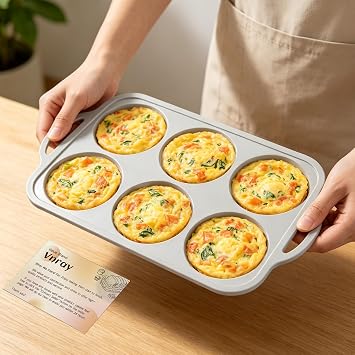 4 Inch Jumbo Silicone Muffin Top Pan with Frame Non Stick Egg Mold Baking