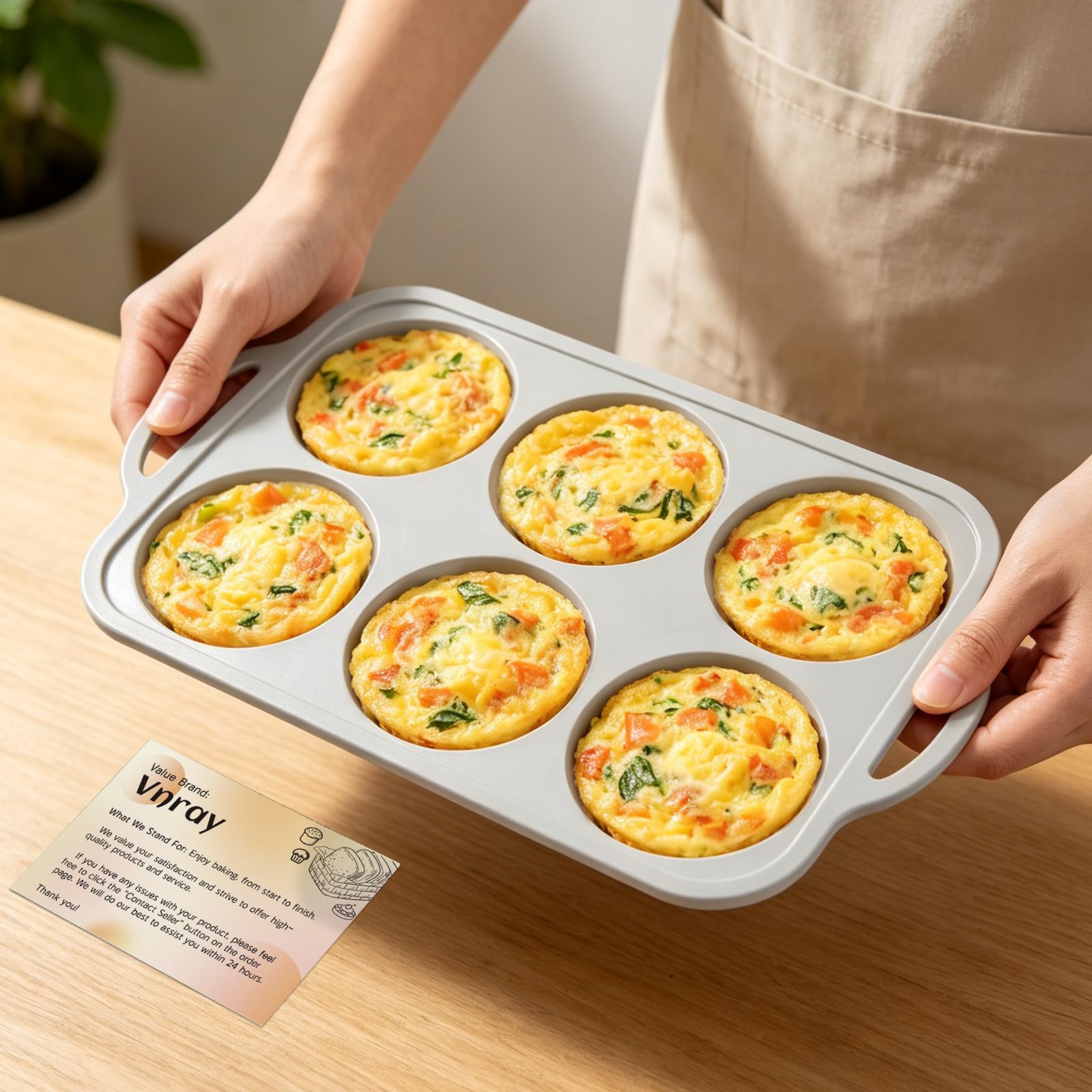 Jumbo Silicone Muffin Top Pan - Non Stick & Easy Clean -13