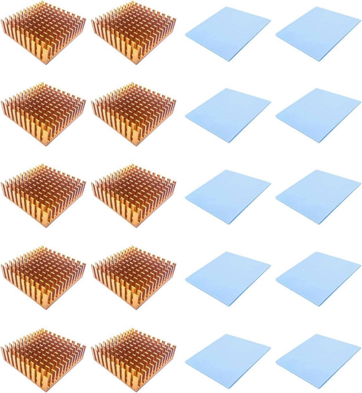 Easycargo 40x40x11mm Heatsink Kit, Cooler Heat Sink