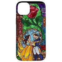Disney La Bella e la Bestia - Vetro colorato Belle e Principe Custodia per iPhone 14 Plus