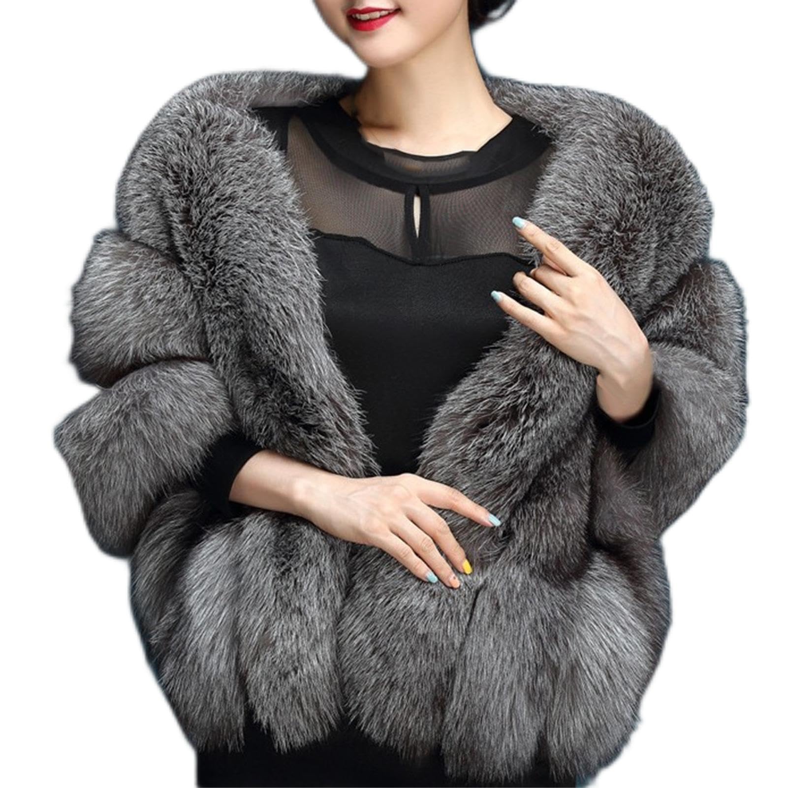 Faux enveloppement – Châle d'hiver pour femme, étole élégante | Cape de mariée douce et chaude - Couverture de soirée luxueuse - Accessoire élégant pour fête de mariage, événement formel, célébration