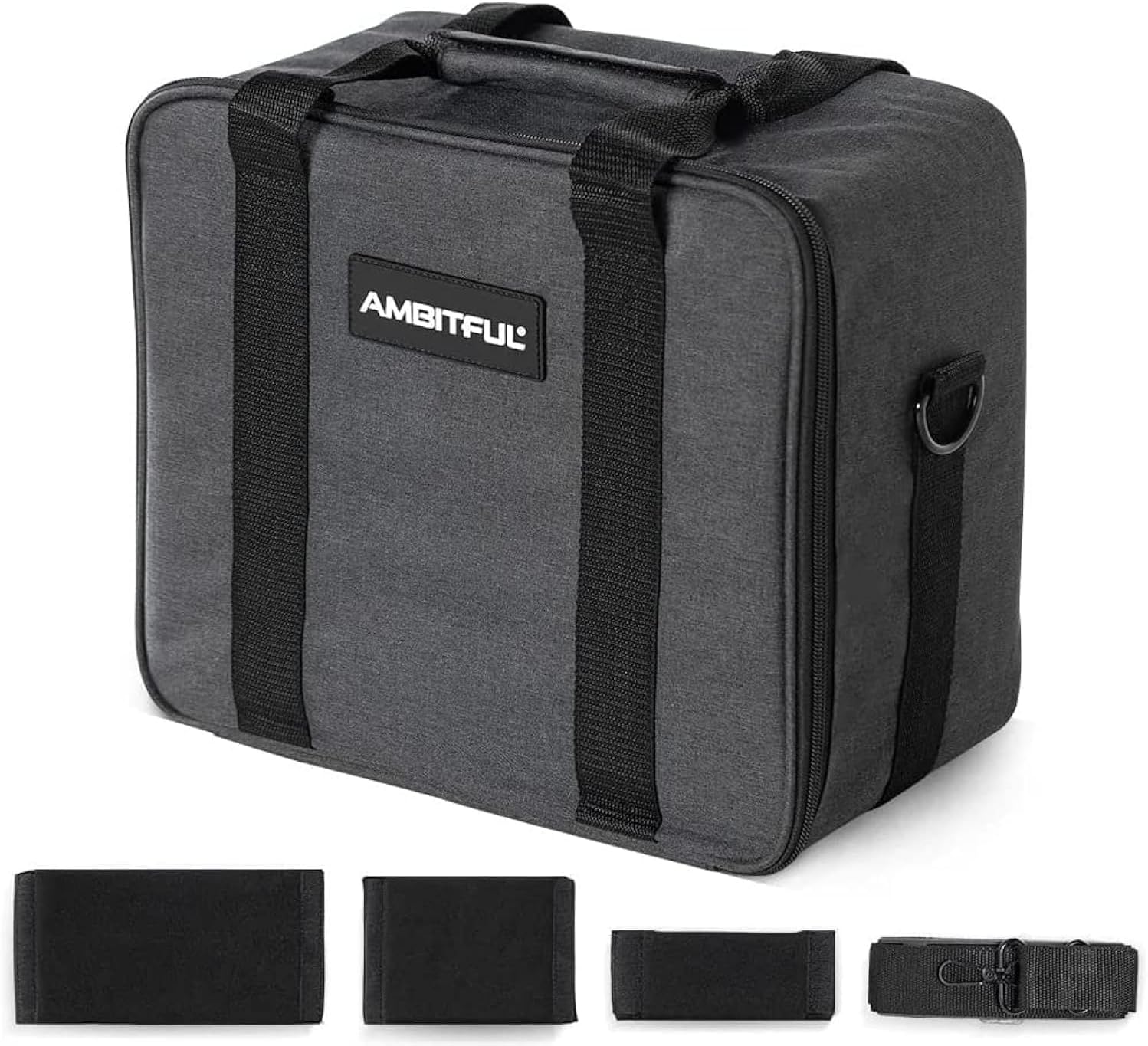 PB19 Portable Carry Bag Shoulder Straps Carry on Case for Studio Flash Light, LED Video Light, Camera Outdoor Photography Photo Video Accessories (33x29x15cm)
