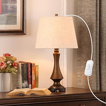 White Inline Light Switch Plastic Torpedo Cord Desk Lamps,250V 2A,2PCS