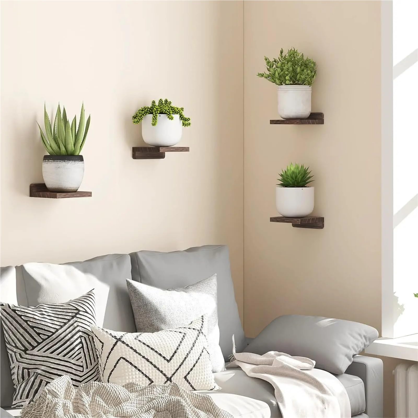 Soporte Mural para Maceta Estantería de pared madera