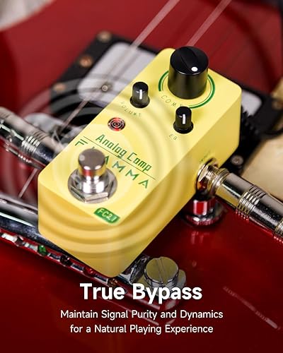Miniatura 4 de FLAMMA Pedal de compresor FC21 Pedal de efectos de guitarra eléctrica Efecto de compresión óptica clásica True Bypass