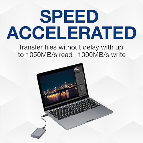 Miniatura 5 de LaCie SSD móvil Secure 2TB, 1050MBs, USB-C, USB 3.2 Gen2, protección con contraseña, compatible con iPhone ProRes 4K 120FPS, servicio de rescate de