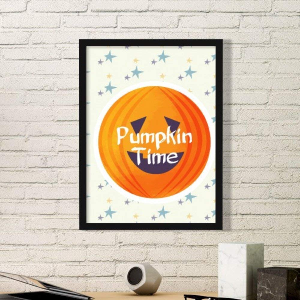 Stickers muraux Halloween motif citrouille avec petit cadre noir de décoration d'intérieur