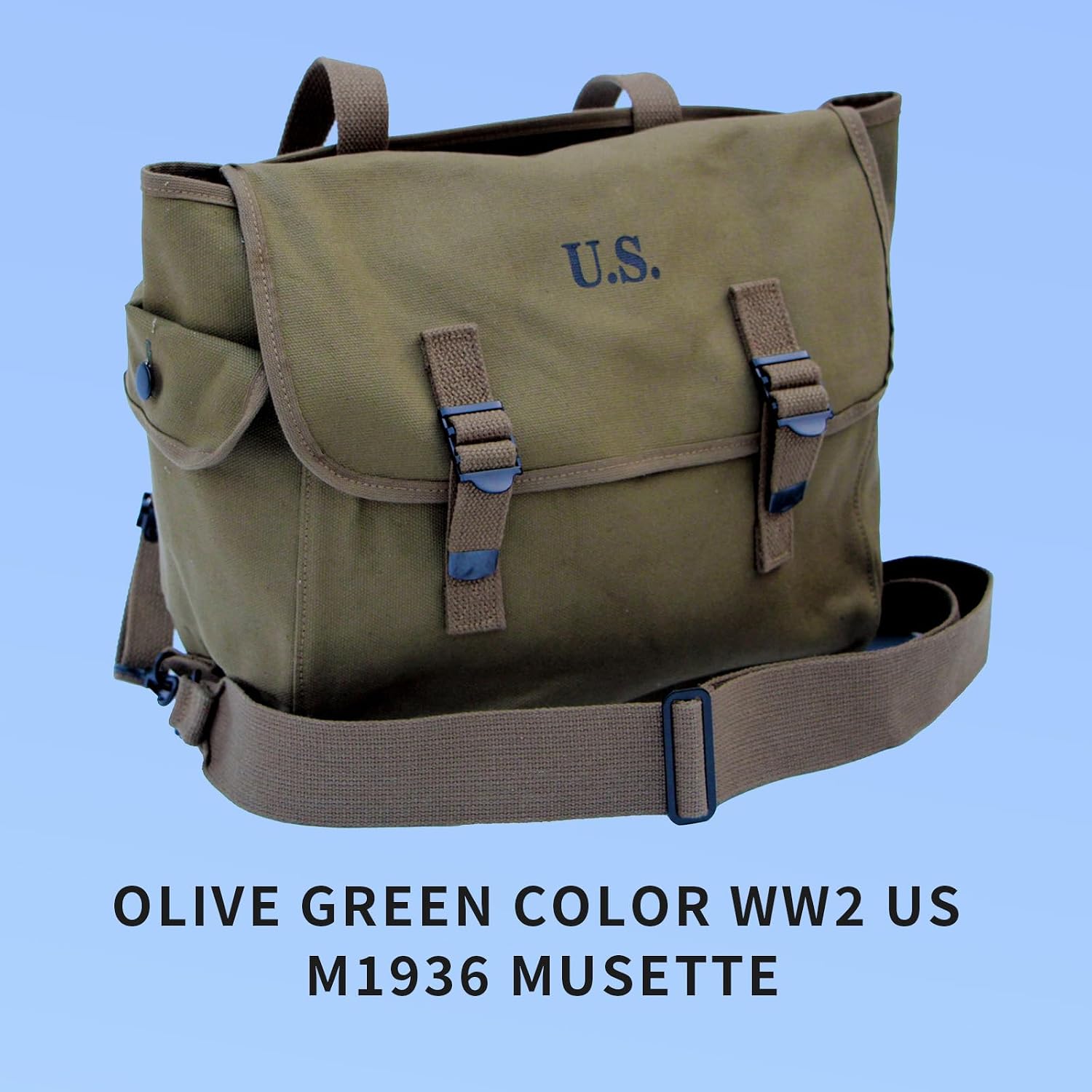 WWII WW2 US M36 Musette Olive Green