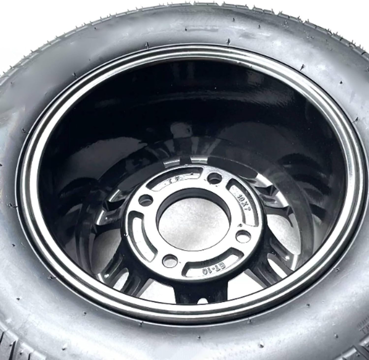 predolo Aluminum Alloy Wheel rims Assembly Multi-Terrain Tire Surface Aluminum Wheel, 10x7 Hub 110MM