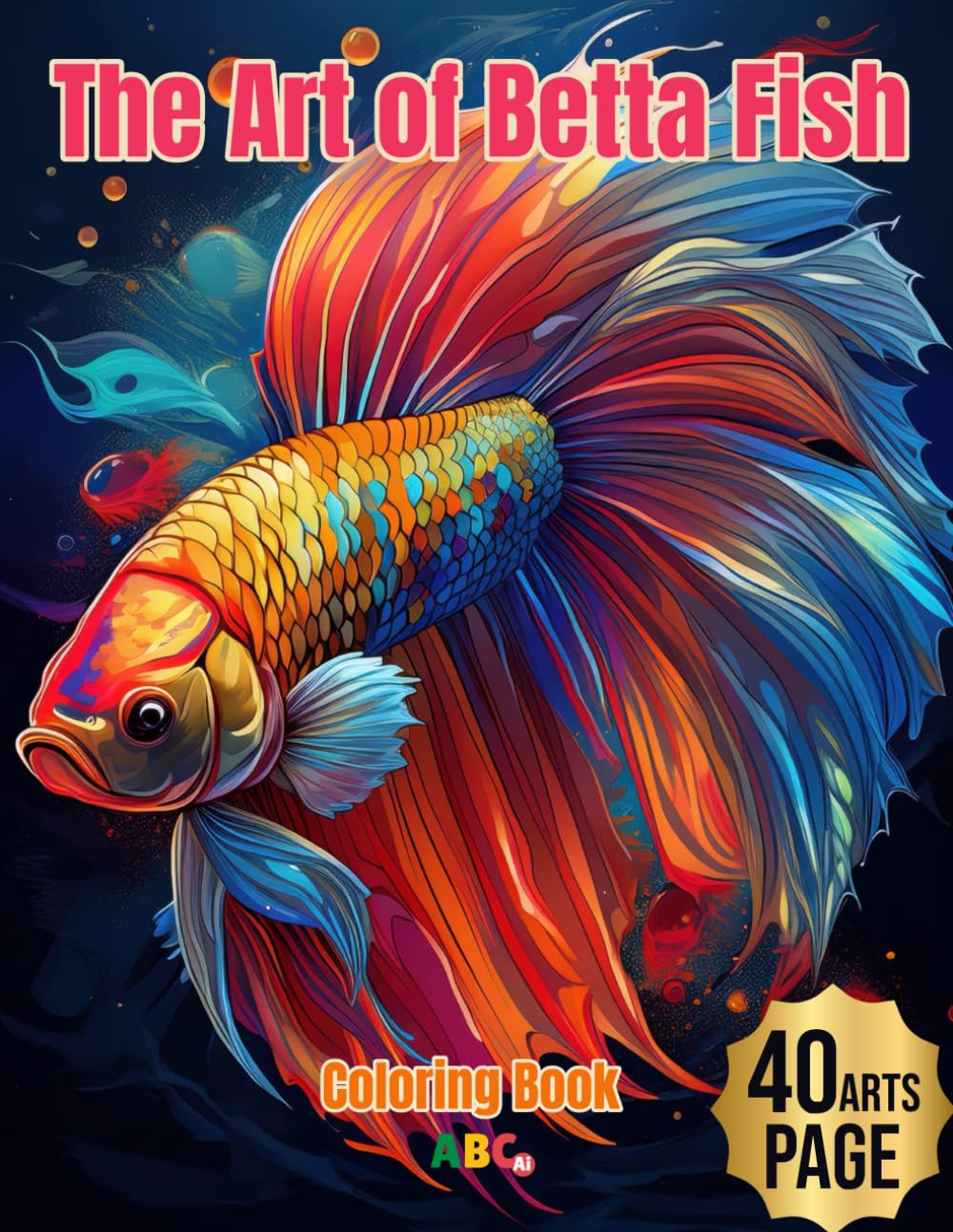 The Art of Betta Fish: An Coloring Book. Practices Mindfulness. and Relaxation Coloring Pages 8.5"x11"