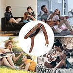 Personnalisé Nom personnalisé Guitar Capo Custom Wood Alliage Capo pour guitare acoustique réglable Capo adapté pour guitare basse, guitare électrique et Ukulele Cadeaux de musique d'anniversaire (style 1 - C'est bon.