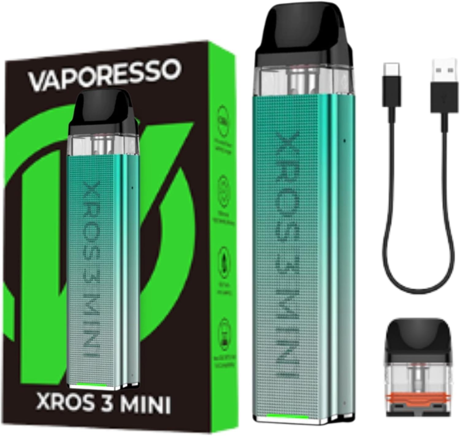 XROS 3 Mini Kit | Original Vaporesso XROS 3 Mini Kit Built in 1000mAh  Battery Vape with 2ml XROS Pod Cartridge MTL to RDL Electronic Cigarette  Vaporizer No Nicotine 1.0 unit : Amazon.fr: High-Tech