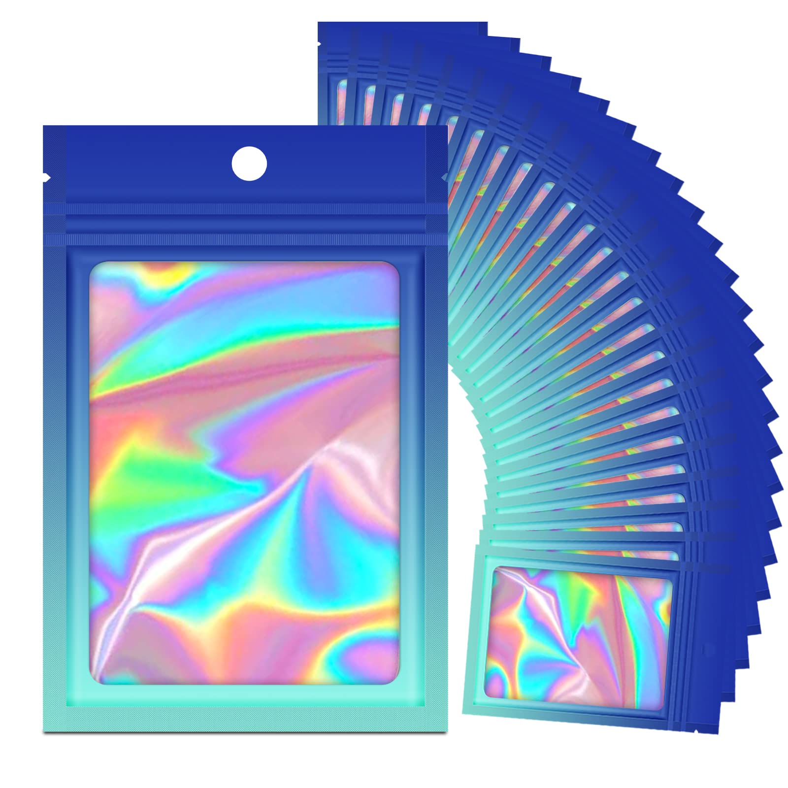 Sacs hermétiques refermables en Mylar bleu 9x12 pour fête
