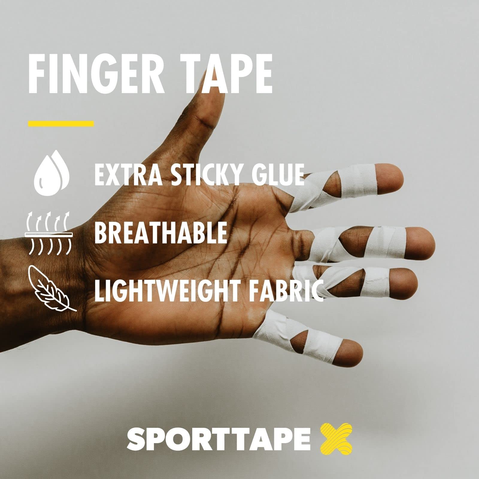 Buy 2 Rolls SPORTTAPE Finger Tape Zinc Oxide Tape White 1.25cm x