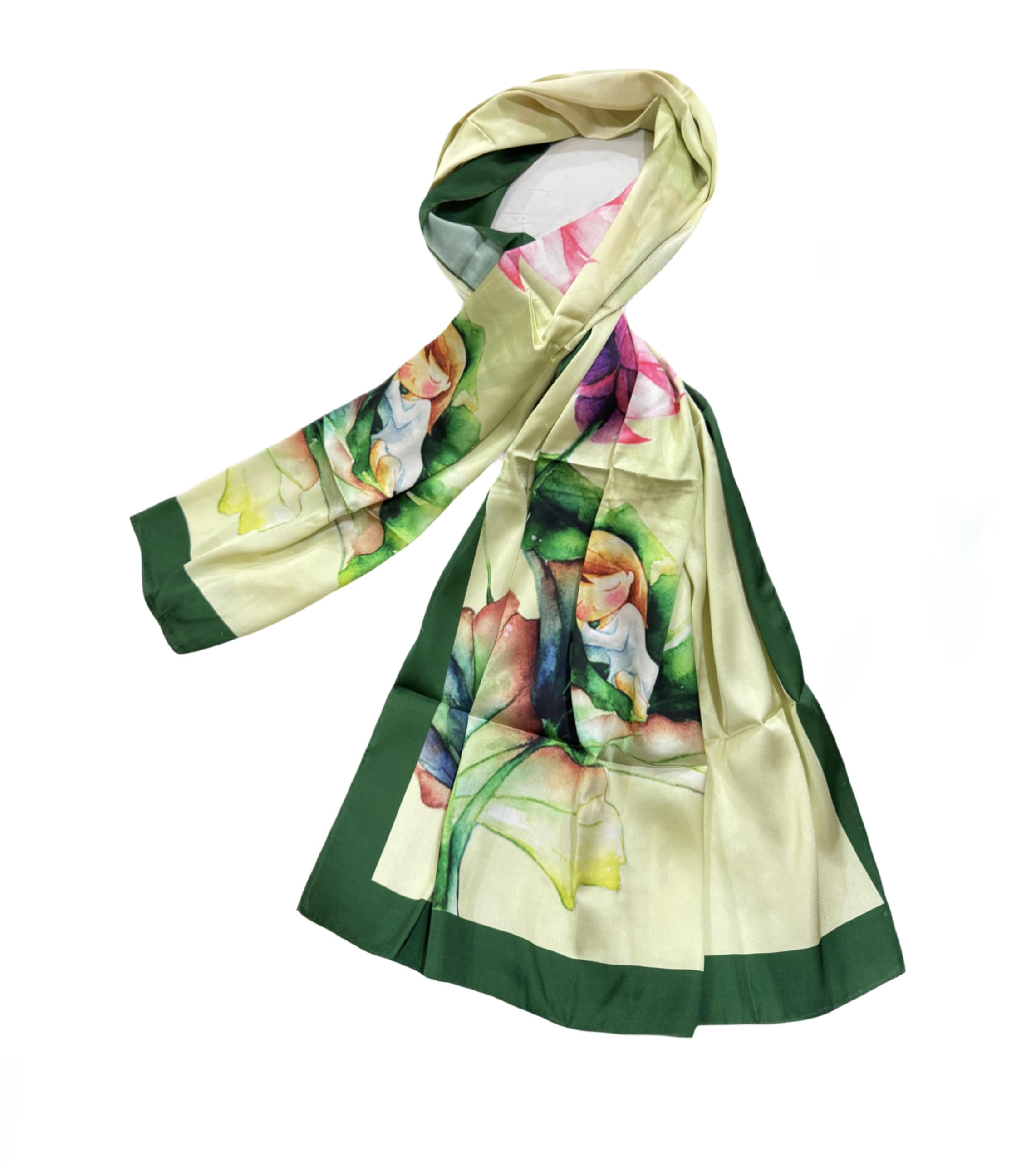 Reema Prints Fancy Digital Silk Satin Stole (multicolor-70X180cm)-image-5