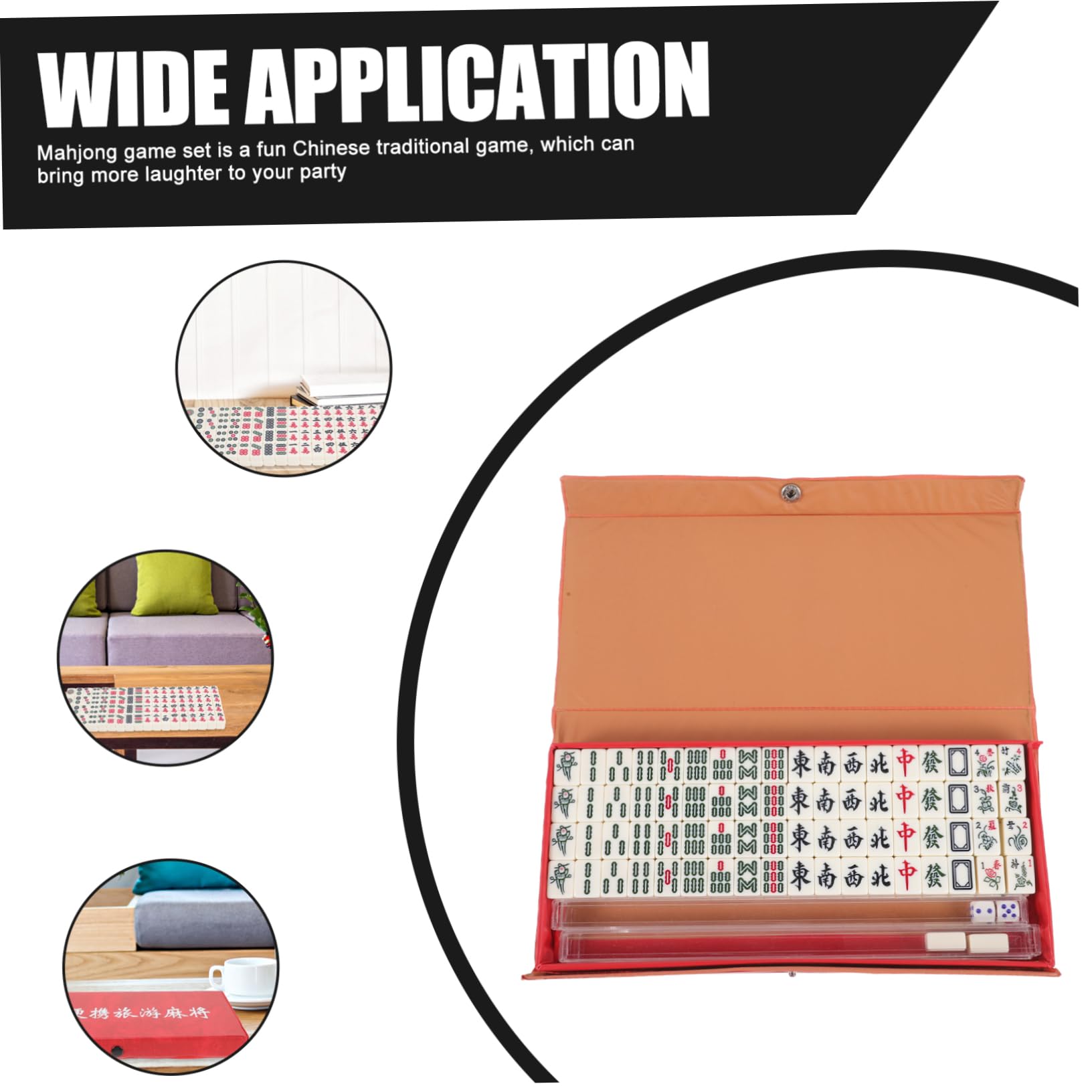 YARNOW Gioco Di Tessere Mahjong Mini Set Portatile Tradizionale Cinese Accessori Per Giochi Da Tavolo Da Viaggio Set Mahjong Per Casa