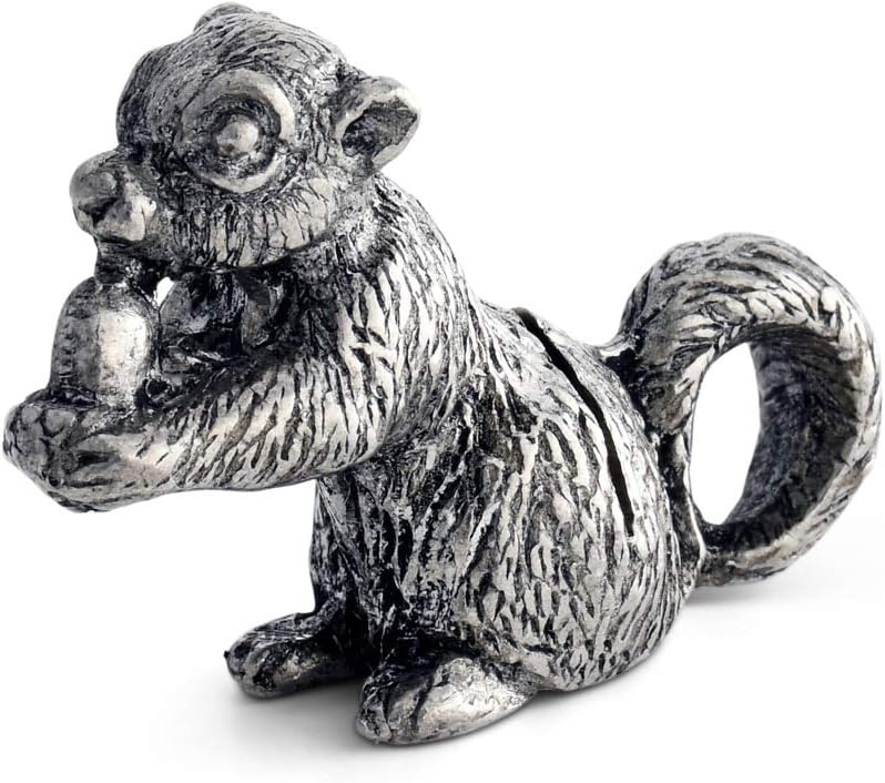 Vagabond House Pewter Squirrel Place Card Holder/Cheese Markers 1 inch Tall