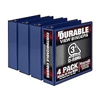 Vista 119 de Samsill Carpeta duradera de 3 anillos de 1 pulgada, fabricada en Estados Unidos, carpeta de anillos en D, cubierta transparente personalizable