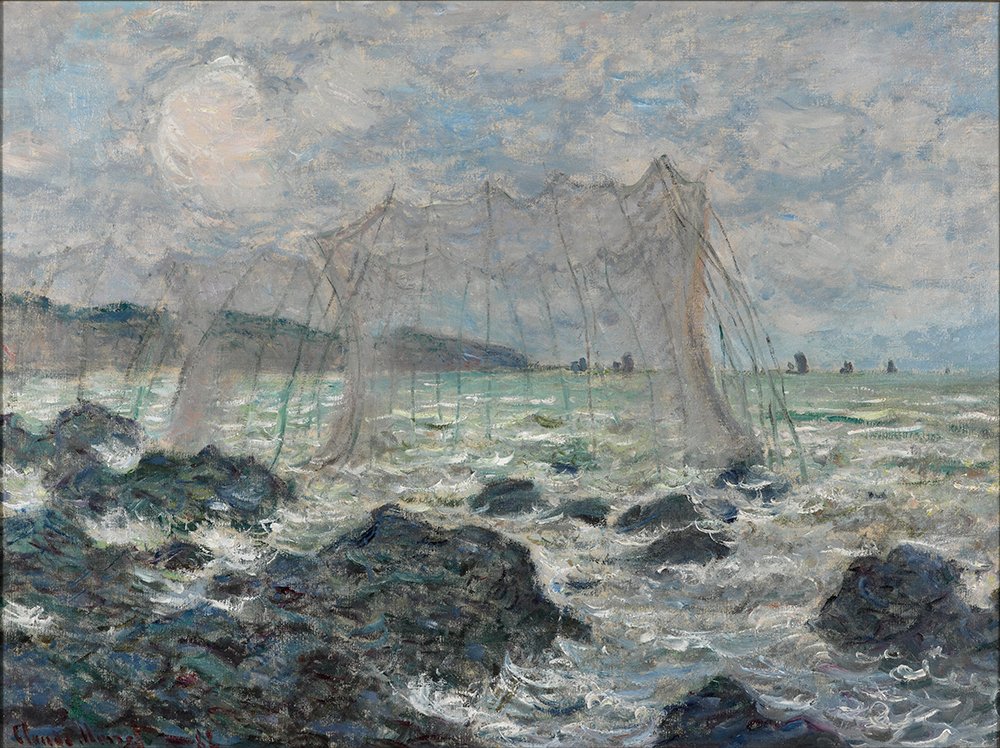 Poster Claude Monet Fishing Nets at Pourville pour habiller un grand mur vide