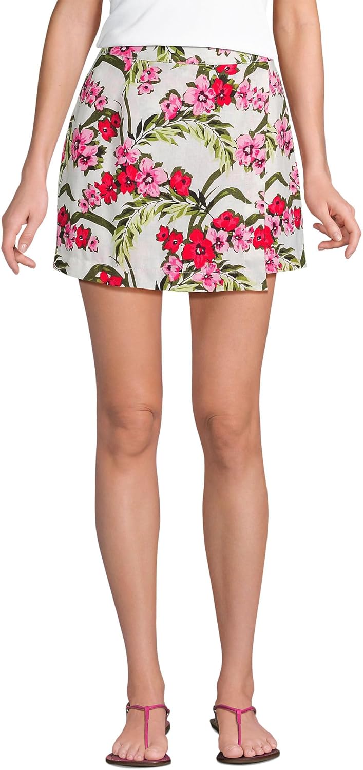 Lands' End Women's Linen Above the Knee Skorts