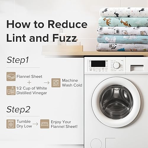 Miniatura 7 de Comfort Spaces Juego de sábanas de franela de algodón tamaño individual XL, ultra suave con bolsillo elástico de 12 pulgadas que se adapta a