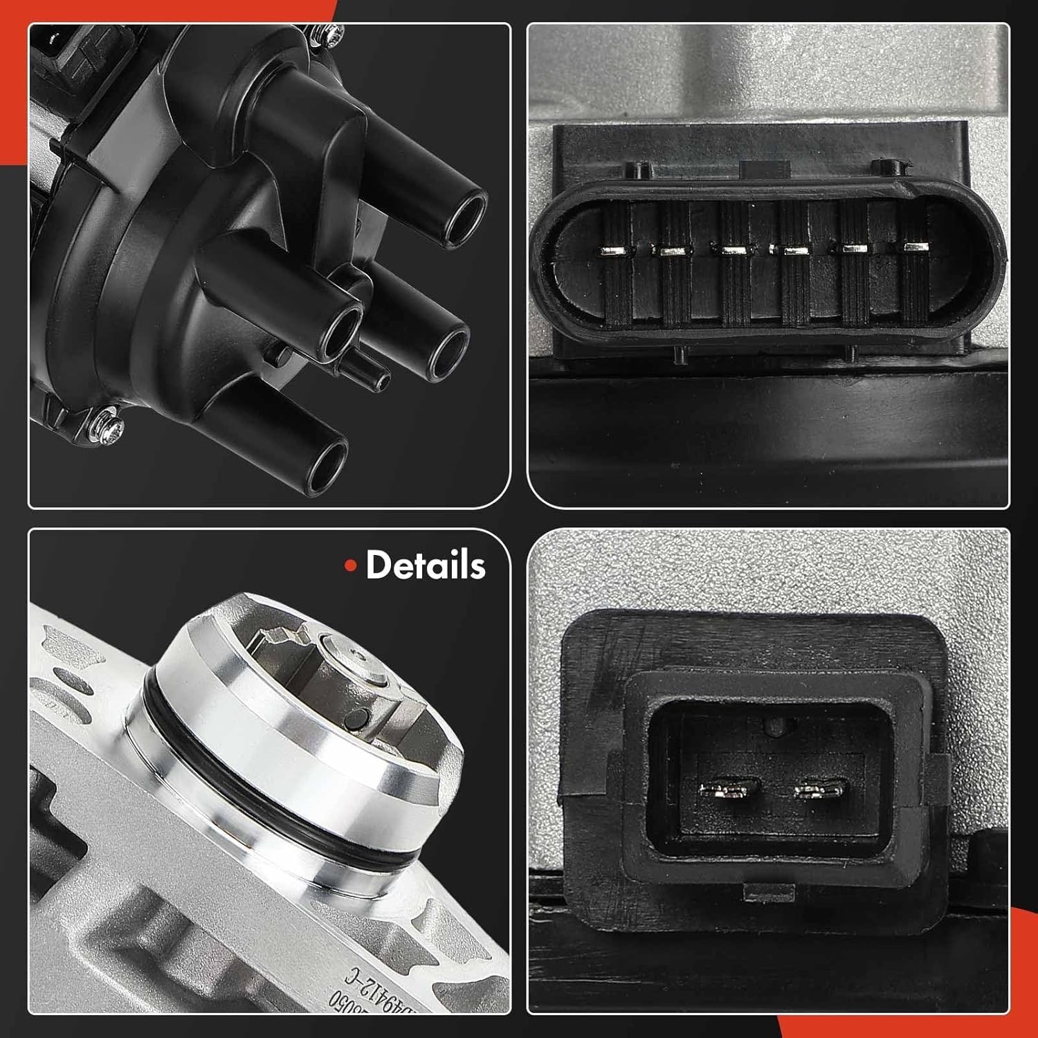 A-Premium Ignition Distributor with Cap and Rotor Compatible with Mitsubishi Mirage 1995 1.5L, Mirage 1996 1.5L 1.8L & Eagle Summit 1995-1996 1.5L