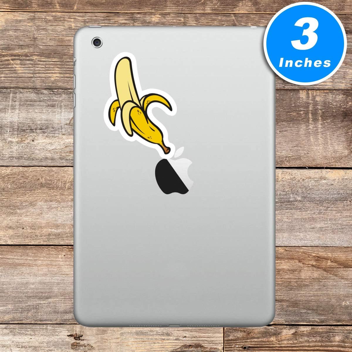 Banana Sticker Fruit Stickers - 3 Pack - Set of 2.5, 3 and 4 Inch Laptop Stickers - for Laptop, Phone, Water Bottle (3 Pack) S214397