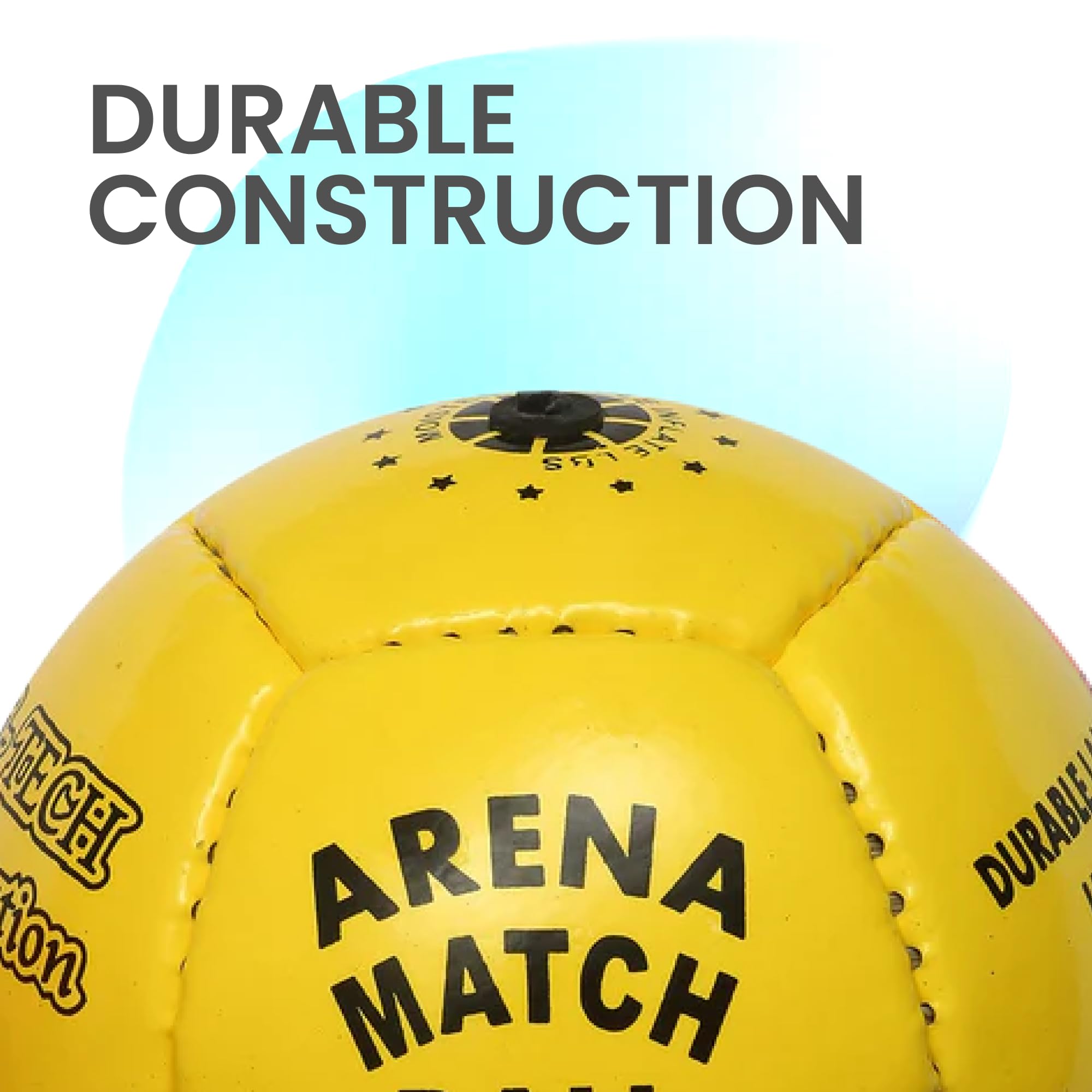 DrTail All Weather Polo Balls – Durable Equestrian Polo Ball for Matches & Training | Outdoor & Indoor Use | High-Visibility, Long-Lasting Performance (Yellow)