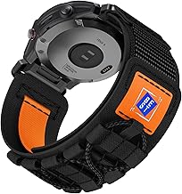 Strap for Fenix 6 Pro, 22 mm Nylon Strap Quick Install for Fenix 7/Fenix 6/Fenix 7 Pro/Fenix 5/Fenix 5 Plus/Forerunner 935/Forerunner 945/Instinct 2/Approach S60/Approach S62/Quatix 5/Quatix 6, Black,