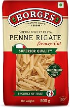 Borges Penne Pasta - 500 gm| Durum Wheat Semolina | Imported from Italy | High in Protein |No Preservative