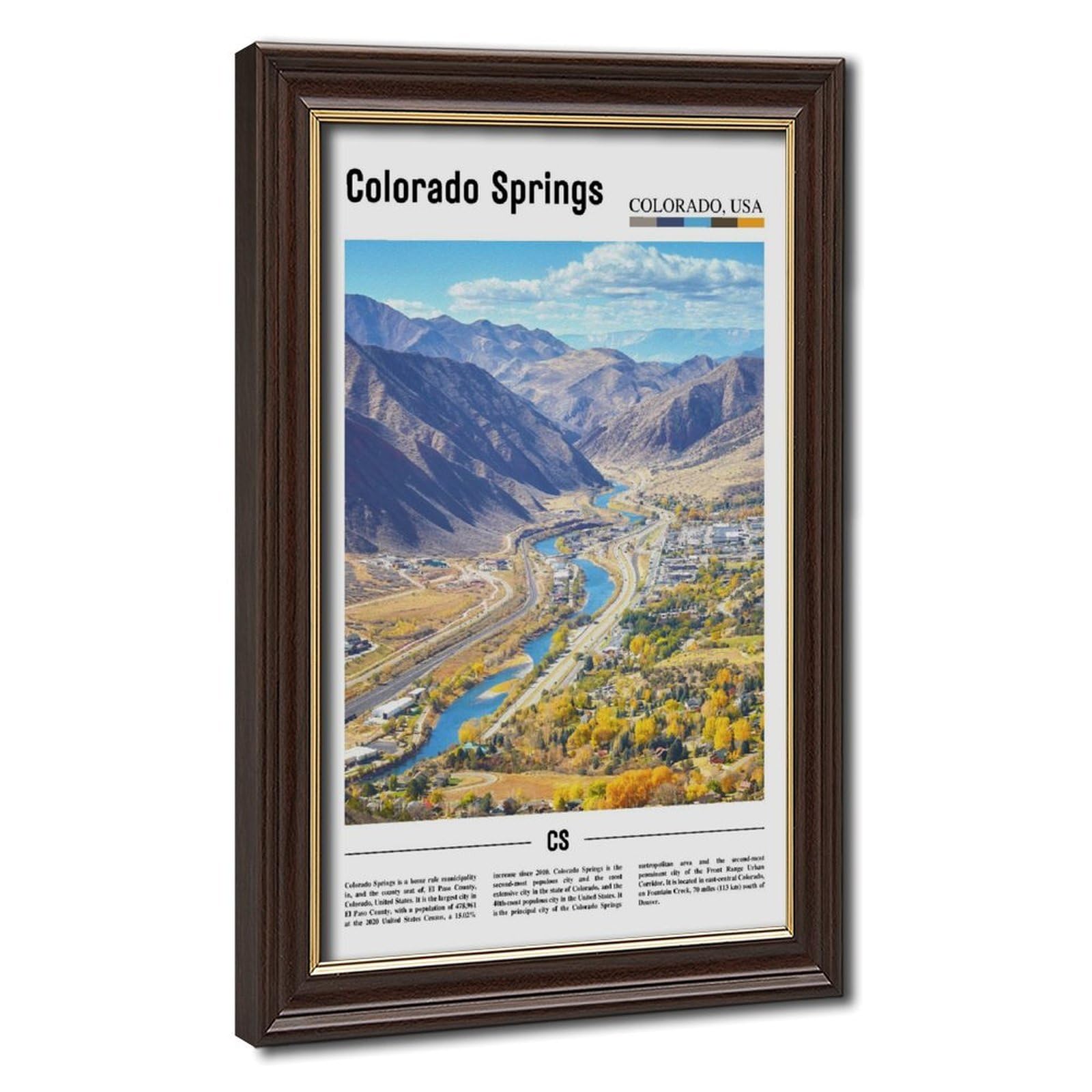 Wcyb Mokume Gane Frame Colorado Springs Colorado The United States Of America Landscape Travel Prints Posters Canvas Deco Paintings Wall Art For Office Living Room Hangable